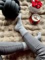 Kolorowe skarpetki szare frotte