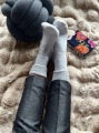 Kolorowe skarpetki szare frotte