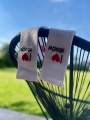 Sportowe skarpetki białe ribowane I LOVE KRAKÓW