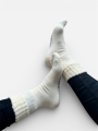 Kolorowe skarpetki ecru frotte