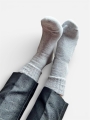 Kolorowe skarpetki szare frotte