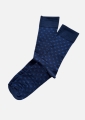 Kolorowe skarpetki granatowe w niebieskie groszki