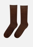 Kolorowe skarpetki prążkowane kasztanowe