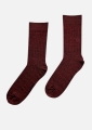 Kolorowe skarpetki prążkowane bordowe