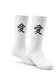 Sportowe skarpetki białe ribowane LOVE
