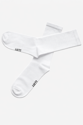 Sportowe skarpetki białe ribowane LOVE