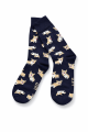 Kolorowe skarpetki granatowe w Pieski Corgi