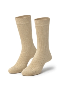 Kolorowe skarpetki prążkowane piaskowe