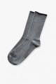 Kolorowe skarpetki szare o strukturze prążka bezuciskowe