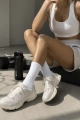 Sportowe skarpetki białe ribowane