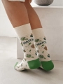 Kolorowe skarpetki ecru z akcesoriami MATCHA